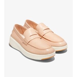 Cole Haan Men GrandPro Beige Leather Topspin Penny Loafer Size 11